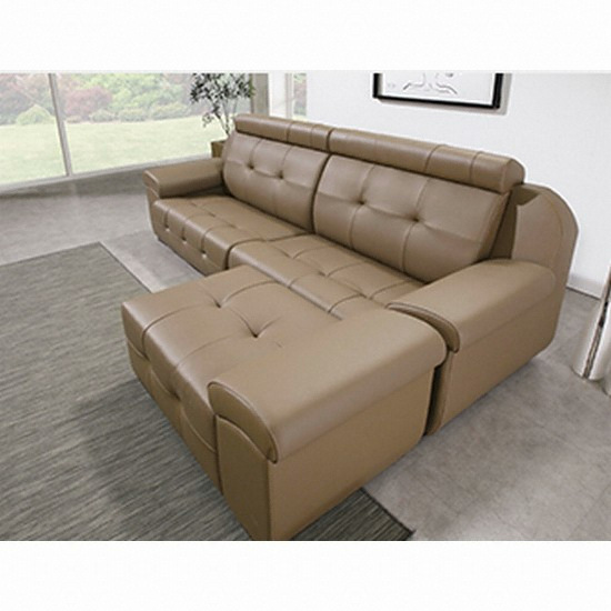 서광퍼니처 미루 이태리라텍스 천연가죽 소파 4인용 (스툴포함)