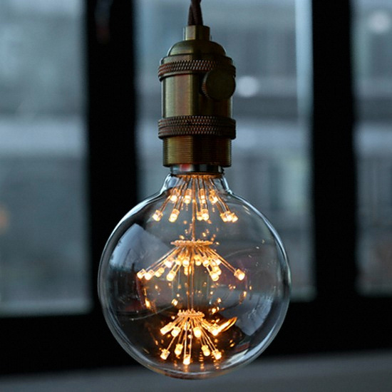 LED G95 눈꽃 에디슨전구 전구색 2W