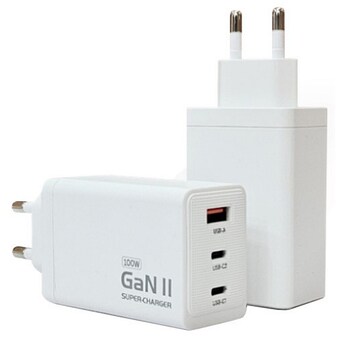 아이온코리아 <b>BOSSWIZ</b> PD PPS 100W 3포트 GaN2 충전기 BOS-100W2C1A