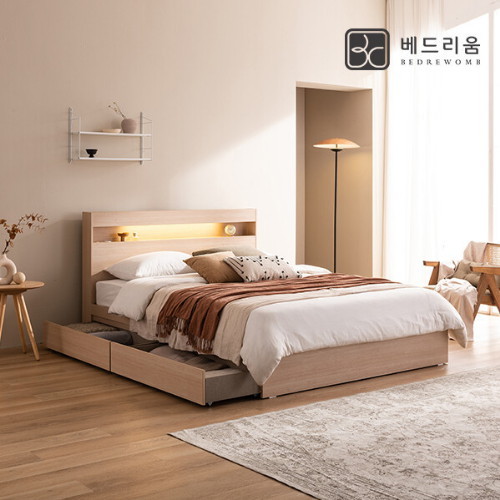 금성침대 베드리움 파인드 서랍형 LED침대 Q (자카드독립)