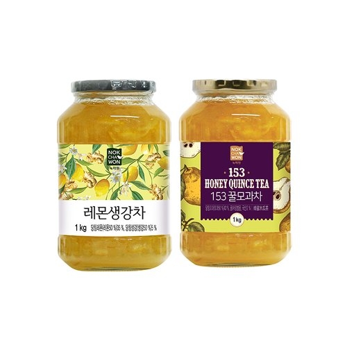 녹차원 레몬생강차 1kg+꿀모과차 1kg_이미지