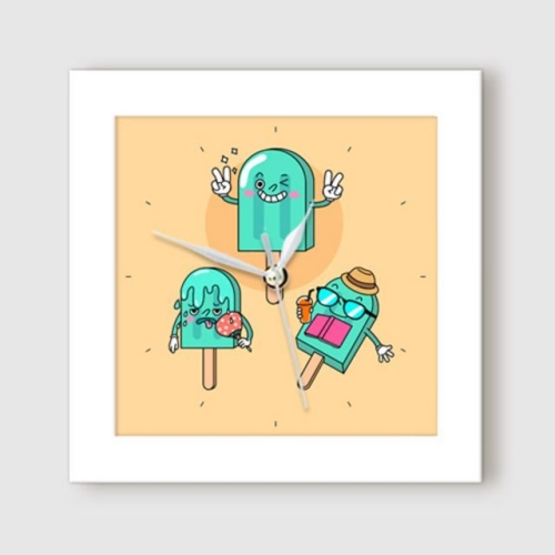 it436-귀요미간식캐릭터_미니액자벽시계