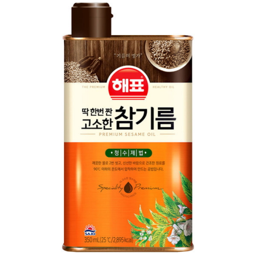 해표 고소한 참기름 350ml (2개)_이미지