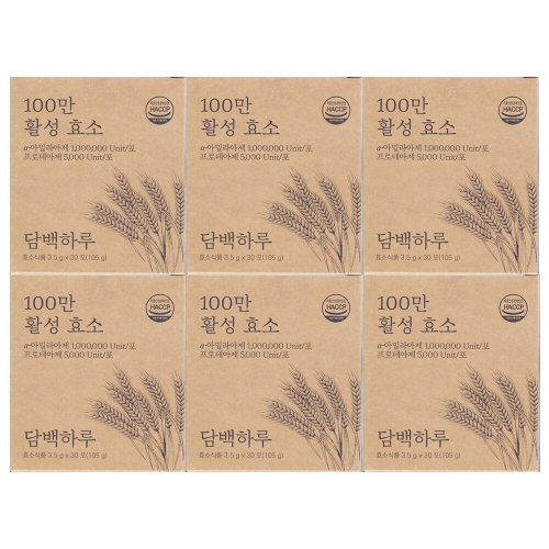 알피바이오 담백하루 100만 활성 효소 30포 (6개)_이미지
