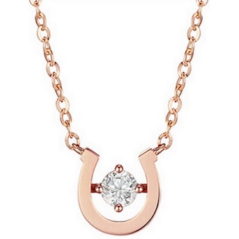 스톤헨지 럭키유 실루엣 14K 4월 다이아몬드 탄생석 목걸이 P1450D