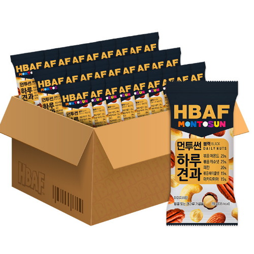 길림양행 HBAF 먼투썬 하루견과 블랙 20g (50개)