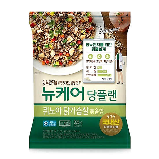 대상웰라이프 뉴케어 당플랜 퀴노아 닭가슴살 볶음밥 300g (4개)_이미지