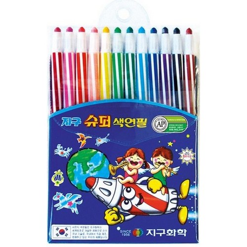 지구화학 슈퍼 색연필 12색 (2개)_이미지