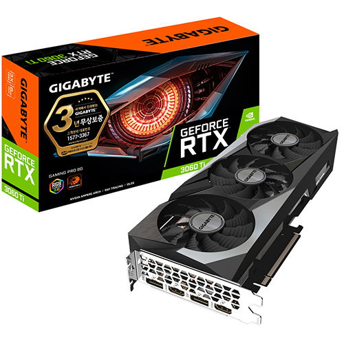 GIGABYTE 지포스 RTX 3060 Ti GAMING PRO V2 D6 8GB 제이씨현