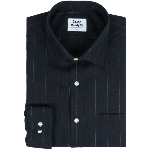 레디핏 도톰 댄디 무지개라인 긴팔와이셔츠 RFM11014