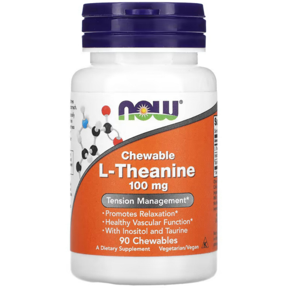 나우푸드 츄어블 L 테아닌 100mg 90정 (4개)