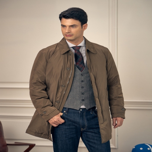 U.S.PoloAssn 남성 카키브라운 구스다운 맥코트_EOF4XX00444이미지입니다. 누르면 해당 게시물로 새창이동합니다.