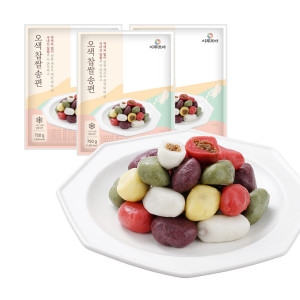 시루원 시루조아 오색 찹쌀 송편 750g (3개)_이미지