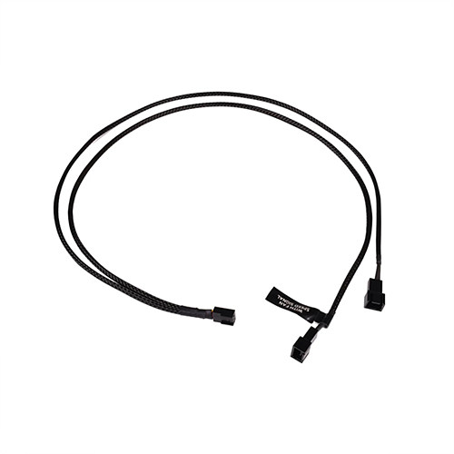 ALPHACOOL Y형 스플리터 3pin to 2x3-pin 케이블 (0.6m, 블랙)