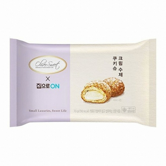 대상 청정원 집으로ON 크림수제 쿠키슈 바닐라 70g (10개)