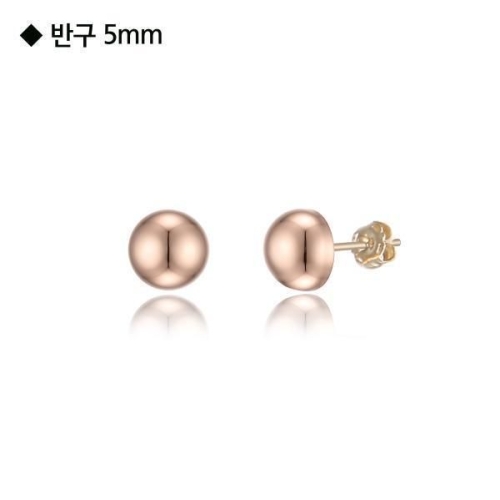 로이드 14K 라운드볼 귀걸이 5mm Gold 귀걸이_LPFL3008G_이미지