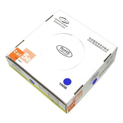 강원전자 NETmate NMC-FTP CAT.5e FTP 랜케이블 박스 (블루, 100m)_이미지