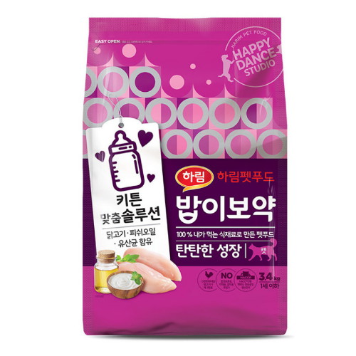 하림펫푸드 밥이보약 캣 탄탄한 성장 3.4kg (2개)