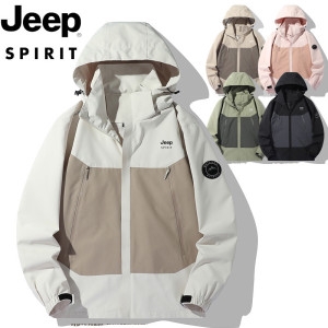 JEEP SPIRIT 봄가을 남녀공용 캐주얼 셔츠 코트 방수 바람막이 야상 점퍼 홑겹 바람막이JP45368