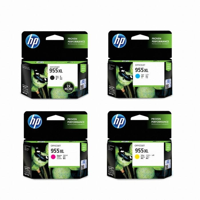 HP 벌크 955XL (L0S63AA, L0S66AA, L0S69AA, L0S72AA) 4색 세트 (유통기간경과)