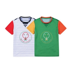 남아동 하이쿨 등판 스트라이프 등산 반팔 라운드 티셔츠 1542TK703B