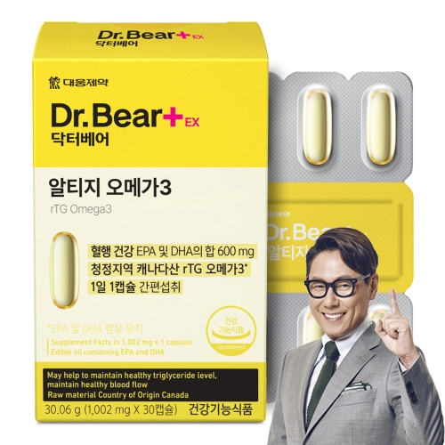 대웅제약 닥터베어 EX 알티지 오메가3 30정 (1개)