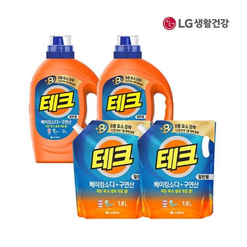 <b>테크</b> 베이킹소다+구연산 일반용 3L + 리필 1.8L
