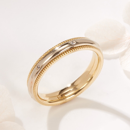 비앤비골드 14K 로렛트 큐빅볼 회전 반지 SCW41925