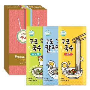 면 선물세트 1호 3인분 분홍상자 포장