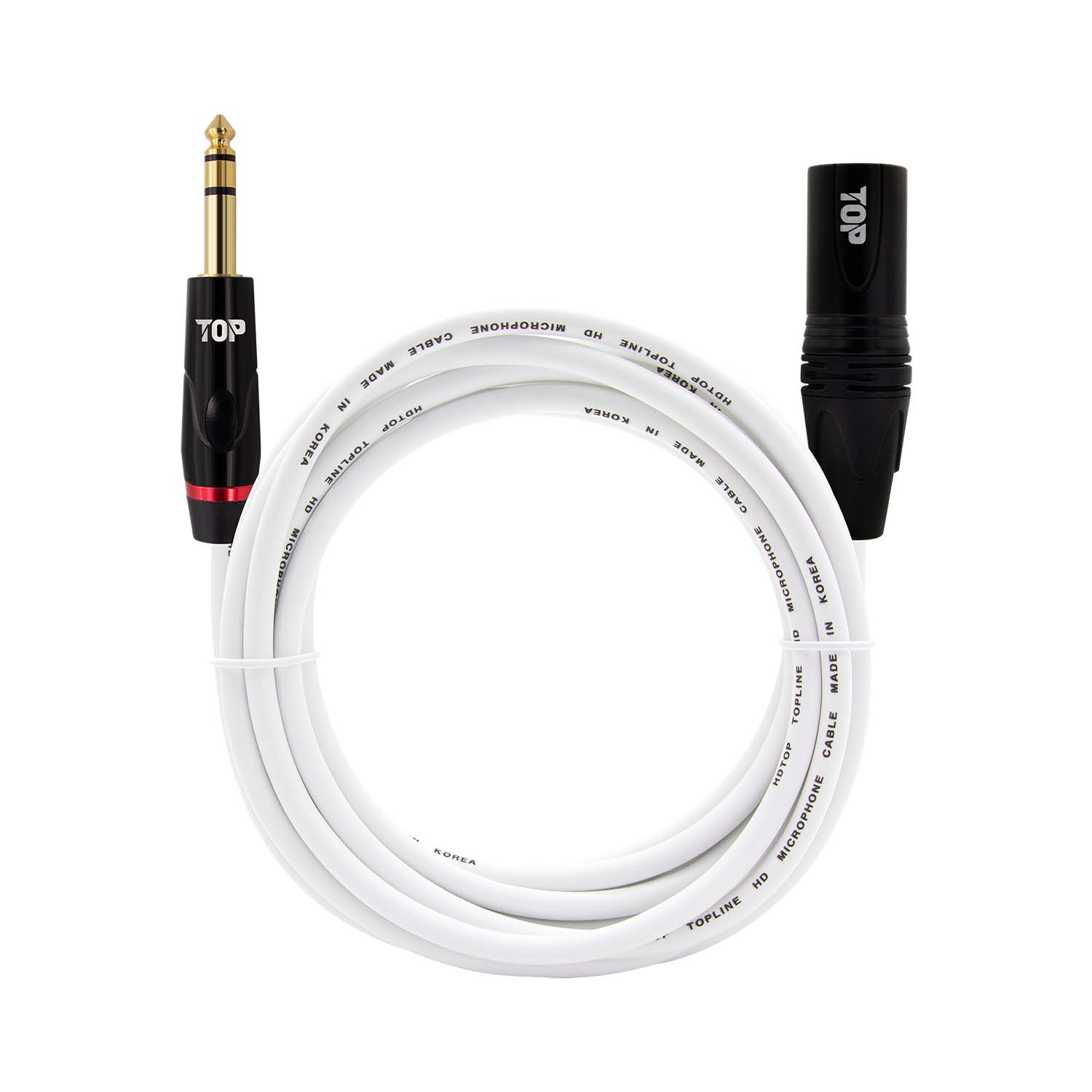 탑라인에이치디 HDTOP 5.5스테레오 to XLR 수 마이크 케이블 블랙화이트 (7m, HT-TP5507)_이미지