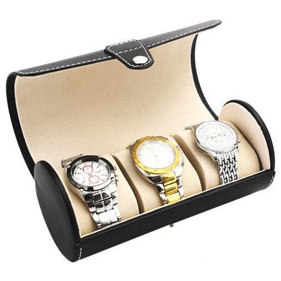 마하인테리어 원형 시계 보관함 3구