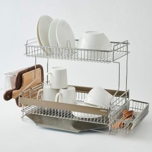 올스텐 식기 건조대 식기정리대 2단 물받이 주방 다용도 걸이 접시꽂이 물빠짐 바스켓
