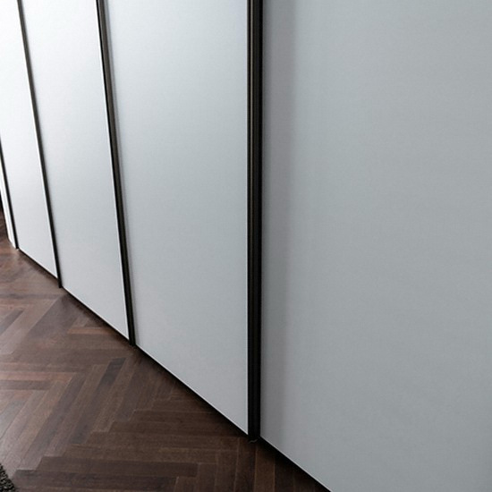 에넥스 ENNEE 매트 화이트 슬라이딩 붙박이장 실속형 (360cm)_이미지