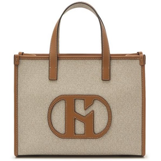 H20캔버스토트 H소가죽 패치 토트 겸 숄더백 M HIBA3F108I2