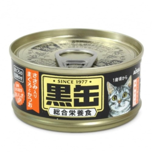 아이시아 흑관 오리지널 닭가슴살을 토핑한 가다랑어와 참치 캔 BCM-15 80g (5개)