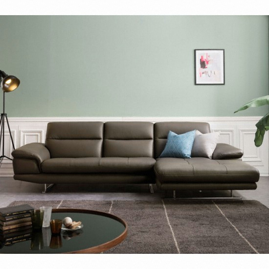 자코모  브로스 카우치 슈렁큰 천연가죽 소파 4인용