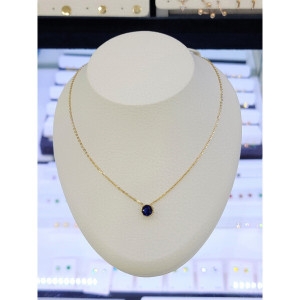 기타 파이치치 14k /18k 금 우물 사파이어 탄생석 목걸이 5mm 12GGS6_이미지