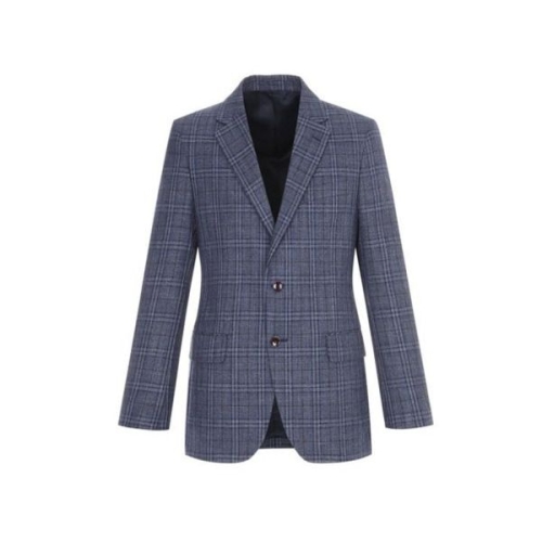 파크랜드 BY 오스틴리드 블루 울 모달 혼방 멀티 체크 자켓_A1KF1308