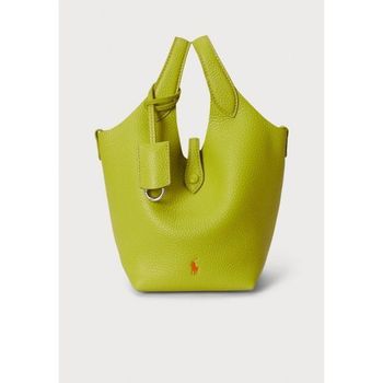 폴로랄프로렌 플레이 레더 스몰 토트백 라임에이드 151791110