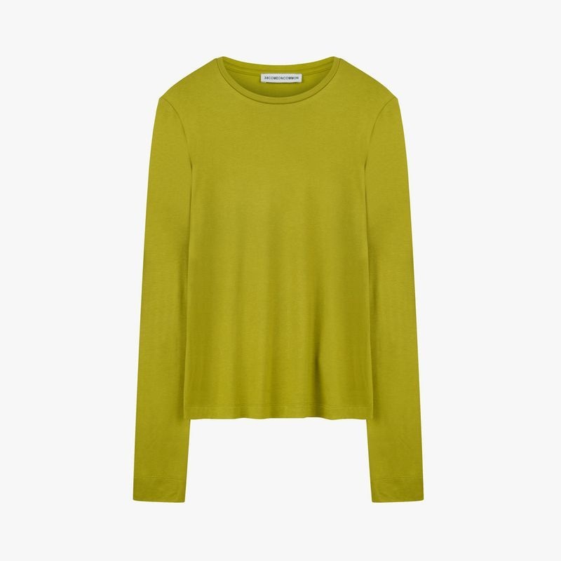 38컴온커먼 Silky Touch Slim Long Sleeve Olive 3759411 420728_이미지