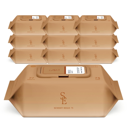 지앤티클린 스마트에코 써밋 75 베이지 물티슈 캡형 77매 (10팩)