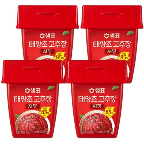 샘표 저당 태양초 고추장 500g (4개)_이미지