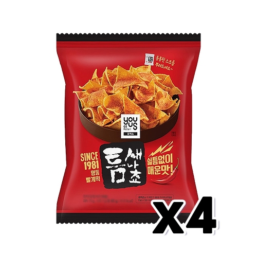 유어스 틈새나쵸 봉지스낵 82g (4개)_이미지