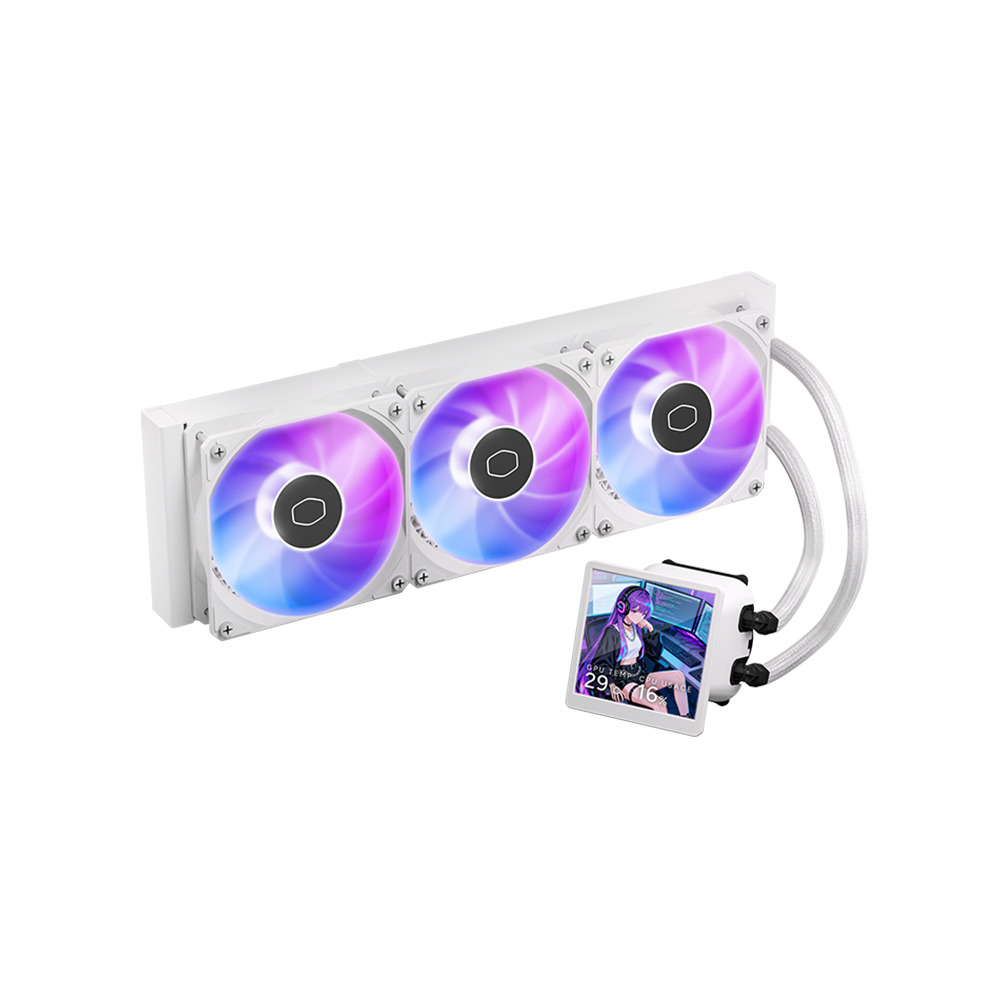 쿨러마스터 MasterLiquid Core LCD 4인치 360 ARGB (화이트)_이미지