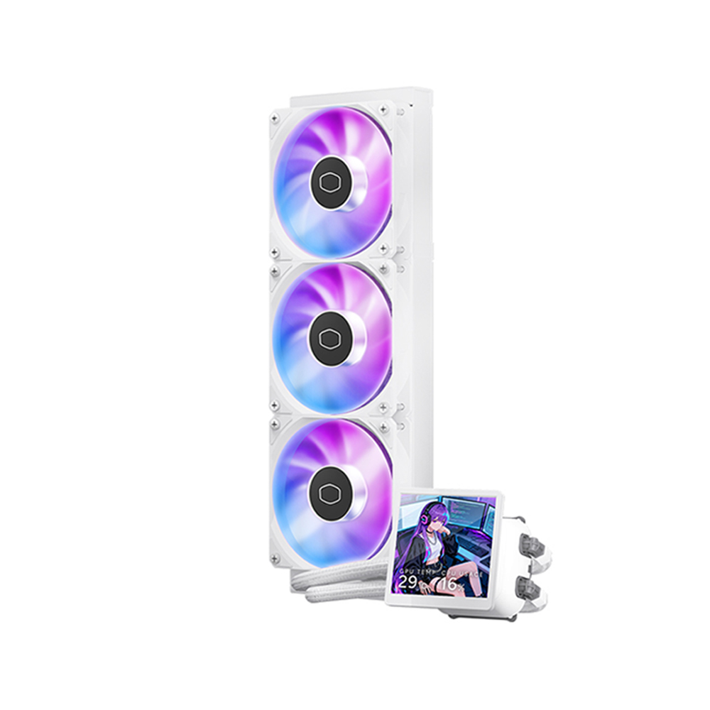 쿨러마스터 MasterLiquid Core LCD 4인치 360 ARGB (화이트)_이미지