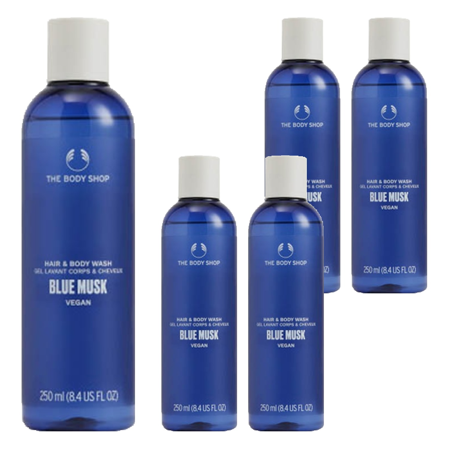 더바디샵 블루 머스크 헤어 앤 바디워시 머스크향 250ml (5개)_이미지