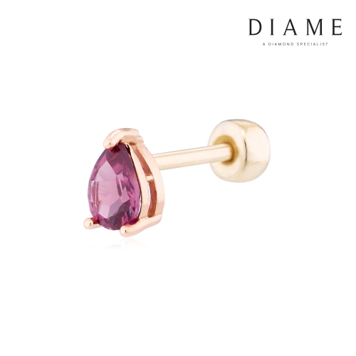 다이아미 로즈 14K골드 가넷 원석 피어싱 외짝 FGGE1146R2_이미지