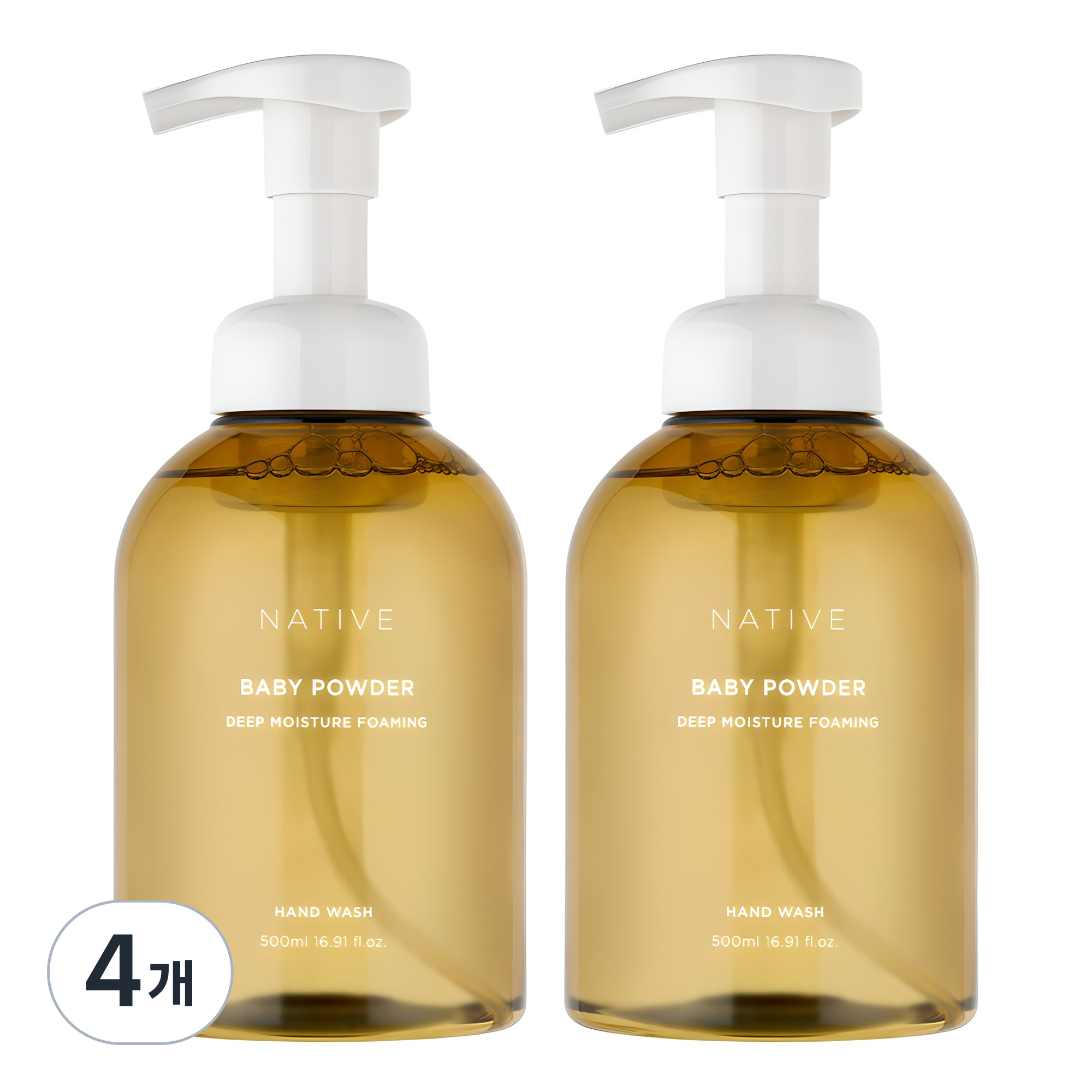 아브카 네이티브 딥모이스춰 포밍 핸드워시 베이비파우더 500ml (4개)_이미지