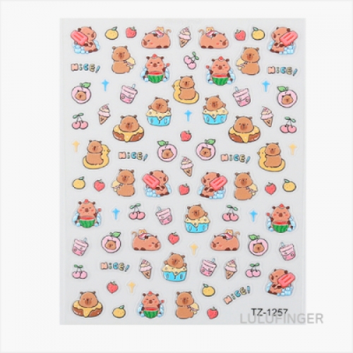 룰루핑거 레진/네일스티커 여름 나이스 카피바라 2AA-05-403