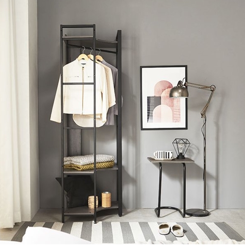 리빙디자인연구소 KUF 에스트 코너장 1단행거 드레스룸